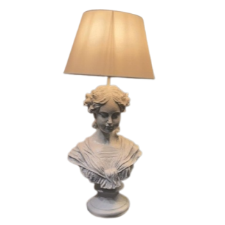 AB108-04 OPHELIA KADIN ABAJUR BEYAZ-BEYAZ ŞAPKALI