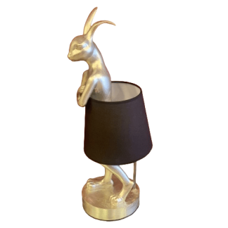 AB133-03 TAVŞAN ABAJUR-SİYAH ŞAPKALI