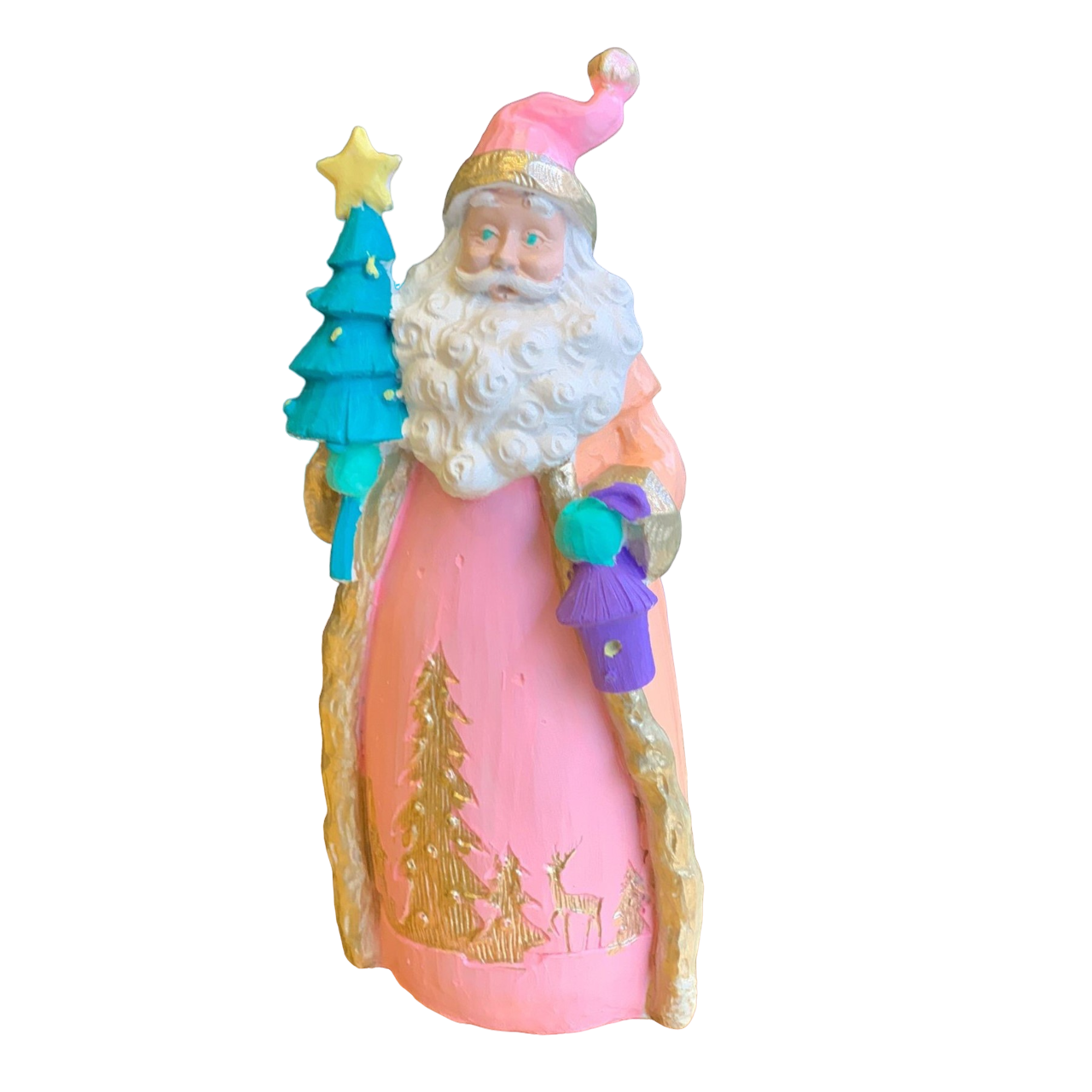 HS691-03 FENERLİ NOEL BABA YILDIZLI ÇAM AĞAÇLI