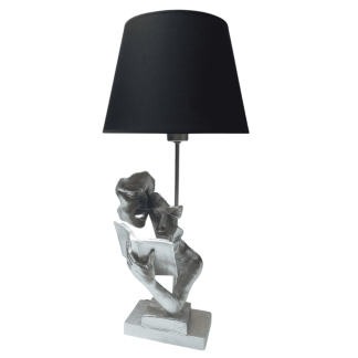 AB136-02 KİTAP OKUYAN ABAJUR-SİYAH ŞAPKALI