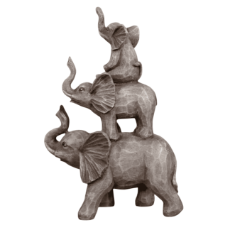 HF518-01 ÜST ÜSTE ÜÇLÜ NEŞELİ FİLLER