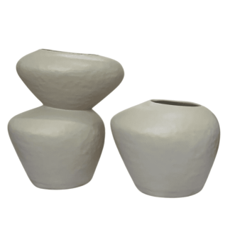 VZ520-01 İKİLİ SERAMİK VAZO SET